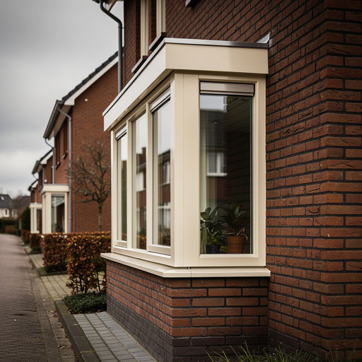 Antraciet kunststof kozijnen aan een gerenoveerde woning