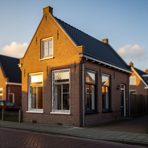 Witte kunststof kozijnen met HR++ glas in een jaren 60-rijtjeshuis