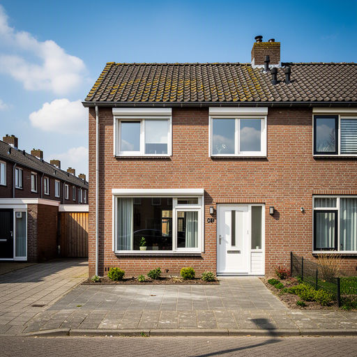 Witte kunststof draaikiepramen met HR++ glas in een rijtjeshuis